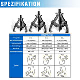 1 x RAW Customer Returns 3-piece bearing puller 75 100 150mm with 3-arms for ball bearings, two or three jaw puller, adjustable external internal puller 3 4 6 , vehicle puller tool wheel hub puller puller set 1-3T - RRP €30.24