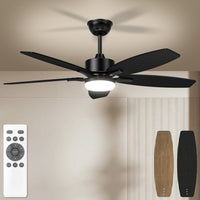 1 x RAW Customer Returns ORTHLAND 106cm ceiling fan with lighting and remote control, 5 blades reversible ceiling fan with light, ceiling lamp fan with quiet DC motor for bedroom, 6 speeds - RRP €112.93