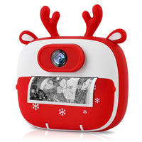 1 x RAW Customer Returns BITIWEND Kids Camera Instant Camera, Reindeer Style Digital Camera Print 1080P HD 26MP 2.4 Inch Screen 16GB SD Card Video Camera Birthday 3-12 Years Boys Girls - RRP €26.75