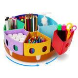 1 x RAW Customer Returns GAMENOTE Rotating Pen Holder Desk Organizer - Kids Container for Tidying and Storage, Rotating Tray for Office Supplies School Supplies Craft - RRP €29.99