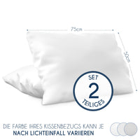 1 x RAW Customer Returns Dreamzie Pillowcases Set of 2 - for Pillows 50 x 75 cm, Alabaster White, Microfiber 100 Polyester - Quality Cushion Covers with Unparalleled Softness - RRP €10.07