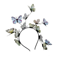 1 x RAW Customer Returns LEEMASING Women Girls Party Fairy Butterfly Hair Headband Headpiece Tiara Hoop Fascinator For Pageants Wedding Prom Birthday Plain  - RRP €13.1