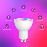 1 x RAW Customer Returns Maxsure GU10 Alexa, 5W 500LM GU10 Samrt LED WiFi lamp, GU10 LED dimmable warm white cool white GU10 RGB color, app controllable voice control GU10 LED, compatible with Alexa Google Home, timer, pack of 4 - RRP €26.54