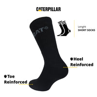 1 x RAW Customer Returns Caterpillar Performance Socks 5 Pairs of Men s Socks, High Quality Cotton Yarn, Terry Cloth Insole and Instep, Reinforced Toes and Heels Black, 43-46  - RRP €21.59