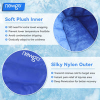 1 x RAW Customer Returns NEWGO cooling cuff foot, cooling shoes, cooling socks feet, ice shoe for injuries, ankles, ice pack, cooling socks, chemotherapy, 1 piece dark blue  - RRP €24.99