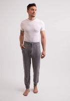 1 x RAW Customer Returns CASH-MERE.CH 100 cashmere men s leisure trousers, jogging trousers and sports trousers, ideal leisure and training trousers grey, L  - RRP €160.33