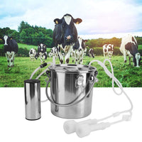 1 x RAW Customer Returns GOTOTOP Milking Machine for Cow, 5L 110-240V Electric Milking Machine Milking Pump Tools Made of Stainless Steel for Sheep Cows Goat  - RRP €95.14