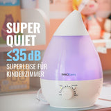 1 x RAW Customer Returns INNObeta Waterdrop 2.0 Ultrasonic 2.4L Humidifier Cool Mist with Filter for Babies, Children, Quiet, Automatic Shut-off, 7-Color LED Lights - RRP €39.99