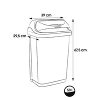 1 x RAW Customer Returns keeeper waste bin with roll lid, 50 l, Rasmus, graphite grey - RRP €30.89