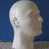 1 x Brand New Tagtight Men s Wig Display Cosmetology Mannequin Head Standing Model Foam White - RRP €15.97