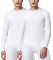 1 x RAW Customer Returns LAPASA Men s Inner Fleece Thermal Undershirt, Thermal Underwear Top, Functional Underwear Warm M09, White 2 Pack Tops , S - RRP €27.18