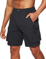 1 x RAW Customer Returns Tansozer Shorts Men Summer Quick-drying Hiking Pants Short Stretch Cargo Bermuda Sports Pants Outdoor Trekking Hiking Shorts with 5 Pockets Black L - RRP €32.99