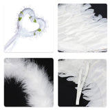 6 x Brand New Angel Wings White Angel Wings Tight Costume Angel Wings Decoration with Halo and Magic Wand Ladies, Party Costumes Decoration - RRP €95.46