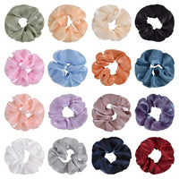 1 x Brand New 16 Pieces Hair Ties Elastic Hair Ties Chiffon Ponytail Holder Soft Hair Band Hair Accessories for Women Girls - RRP €18.0