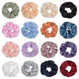 1 x Brand New 16 Pieces Hair Ties Elastic Hair Ties Chiffon Ponytail Holder Soft Hair Band Hair Accessories for Women Girls - RRP €18.0