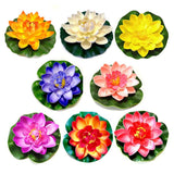 2 x Brand New Lotus flower, 8Pcs waterproof lotus flower, floating pond decoration, water lily floating, floating lotus flowers, water lily flower decoration, 10cm for pond, fountain, aquariums decoration 8 colors  - RRP €25.78