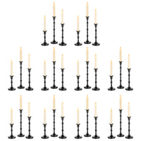 1 x Brand New Nuptio Black Candle Holders Tall Matte Candle Holders Bulk Tapered Candle Holders 10 Sets 30 Pieces Metal Decorative Candlestick Centerpiece for Party Fireplace Mantle Halloween Home Decor - RRP €20.4