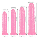 1 x Brand New Realistic dildo, lifelike giant penis made of liquid silicone with strong suction cup for hands-free play, dildo tail with curved shaft and balls for vaginal G-spot pink, 6.7 inches  - RRP €25.2