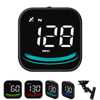 1 x RAW Customer Returns Geloo Car HUD Head Up Display, Universal KMH MPH Digital GPS Speedometer Smart Tachometer with OverSpeed Alarm Fatigue Warning USB Interface for All Vehicles - RRP €29.89