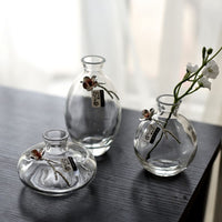 1 x RAW Customer Returns EylKoi Small Vases for Table Decoration Glass 4 Sets 12 Pieces Transparent Mini Vase Vintage Handmade Hydroponic Glass Vase Flower Vase Modern Set for Wedding Table Decoration, Home Living Room Flowers Rose - RRP €89.99