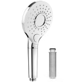 1 x RAW Customer Returns Rainsworth shower head with filter H36807 Water saving pressure increasing - 3 jet types hand shower, shower head limescale filter, removal of chlorine and impurities in the water, chrome - RRP €25.76