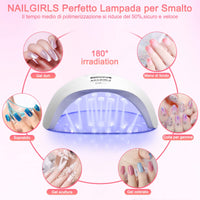 1 x RAW Customer Returns Nailgirls LED UV Lamp Nails, 150W Nail Lamp 4 Timer Auto Sensor - RRP €20.4