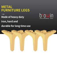 1 x RAW Customer Returns 17cm Metal Furniture Feet, Btowin 4 Pieces Iron Diamond Triangle DIY Table Legs Cabinet Feet for Cabinet Sofa Couch Desk - RRP €22.16