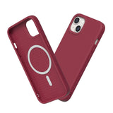 1 x RAW Customer Returns RhinoShield case compatible with iPhone 13 Mini SolidSuit - MagSafe compatible - Shock-absorbing slim protective case with premium finish - 3.5 meter drop protection - Bordeaux red - RRP €45.37