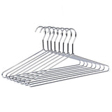 1 x RAW Customer Returns Amber Home 10 Pack 43cm Chrome Iron Clothes Hangers, Silver Metal Hangers for Suit T-Shirt Shirt Jacket Dress Trousers, Robust and Durable - RRP €16.49