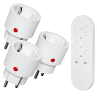 1 x RAW Customer Returns SURNICE sockets with remote control, 10A 2300W radio sockets inside range 40m, 3 radio sockets with 1 remote control, radio switch set self-learning function for household appliances - RRP €19.15