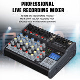 1 x RAW Customer Returns Weymic SE-40 Professional DJ Recording Mixer Stage Karaoke with USB Drive for Computer Recording XLR Microphone Jack 48V Power Supply 4 Channels  - RRP €45.6