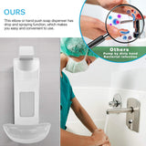 1 x RAW Customer Returns ALLOMN Soap Dispenser Wall Dispenser, 500ML Soap Dispenser Disinfectant Dispenser Plastic Pump Soap Disinfectant Dispenser Elbow Press Hand Press for Home Office School Hospital 500ML  - RRP €20.71