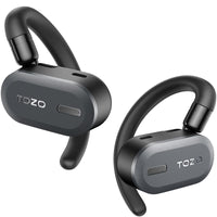 1 x RAW Customer Returns TOZO OpenBuds Lightweight Bluetooth Headphones Wireless 5.3 with Multi-Angle Adjustment, Open Ear Design for Long-Lasting Comfort, Crystal Clear Calls While Driving, Black - RRP €69.41