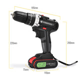 1 x RAW Customer Returns Cordless screwdriver 21V, cordless drill driver with 2 x 1.5Ah batteries, 45Nm Max, 2 gears, 25 3 torque levels, cordless drill with 3 functions, cordless brush, cordless impact drill driver set, 3 8 iron chuck - RRP €49.4