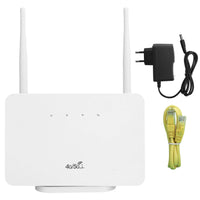 1 x RAW Customer Returns 4G WiFi Router Mobile Portable Wireless 1WAN 2LAN Port, Support 32 Users at the Same Time, Support SIM Card for Winnings, for Home Office-White EU Plug  - RRP €21.6