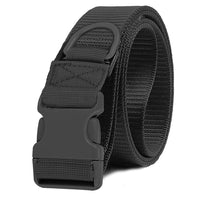 1 x RAW Customer Returns Selighting Tactical Belt Quick Release Military Nylon Webbing Molle Adjustable Strap with Quick Release Black  - RRP €10.07