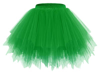 1 x RAW Customer Returns bridesmay women s tulle skirt petticoat underskirt short ballet tutu 50s rockabilly tutu mini skirt carnival costume crinoline green M - RRP €25.99