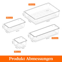 1 x RAW Customer Returns Lifewit Set of 25 Clear Plastic Drawer Organizers, Desktop Drawer Dividers, Storage Trays, Separator Boxes for Makeup, Jewelry, Bedroom, Bathroom, Office - RRP €25.99