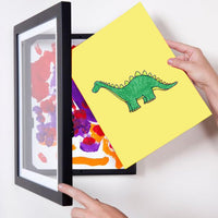 1 x RAW Customer Returns My Little DaVinci Wooden Picture Frame for 50 Pictures - Original Patented A3 and A4 Front Opening Photo Frames - Display or Hang Your Children s Artwork A4 of course  - RRP €37.68