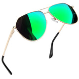 1 x RAW Customer Returns Joopin Polarized Sunglasses Men Green Mirrored Metal Frame and Sunglasses Women UV400 for Driving and Tourism Sunglasses Green Green Mirrored  - RRP €23.18