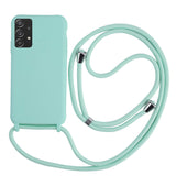 1 x Brand New 2NDSPRlNG mobile phone chain protective case compatible with Samsung Galaxy A32 5G mobile phone case with strap, collar lanyard silicone case, soft silicone mint green - RRP €20.4