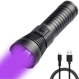 1 x RAW Customer Returns TATTU U3 UV Flashlight Rechargeable 395nm Black Light, 10W Blacklight LED Lamp with Micro USB Charging Cable - RRP €40.33