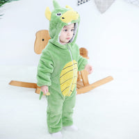 1 x RAW Customer Returns FANCYINN Baby Winter Green Dinosaur Cute Baby Costume Costumes Cartoon Animal Romper Girls and Boys 24-30M - RRP €31.98