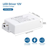 1 x RAW Customer Returns VARICART LED transformer 12V 30W, LED driver AC 230V to 12 Volt DC 2.5A LED transformer driver power supply, constant voltage switching power supply, LED low-voltage transformer for MR11 G4 MR16 GU5.3 LED lighting - RRP €13.1