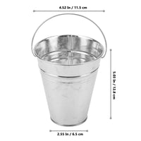 1 x RAW Customer Returns NAMYEUT Pack of 10 galvanized metal buckets with handle, tin bucket, mini zinc bucket, metal round zinc bucket, small for flower pot, sweets, party and wedding decoration, garden table decoration - RRP €18.14