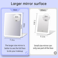 1 x RAW Customer Returns FUNTOUCH cosmetic mirror with lighting, 1X 10X mirror magnification, 3 colors adjustable LED makeup mirror, 1800 mAh USB rechargeable illuminated travel mirror, make-up mirror for travel white  - RRP €26.06