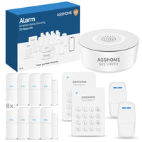 1 x RAW Customer Returns AGSHOME Wireless Home Alarm, 13 Pieces Security Alarm, 120db Burglar Alarm System, Compatible with Alexa and Google Assistant - RRP €118.02