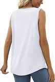 1 x Brand New NEYOUQE Top Women s Tops Summer Square Collar Sleeveless Basic Shirt Women s Plain Casual Top Women s Summer Loose Blouse Sleeveless Women s White XL 48-50 - RRP €27.6