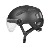 1 x RAW Customer Returns Men s Bicycle Helmet, Women s Helmet with Magnetic Visor, Removable Sun Protection Cap and Size Adjuster, Black Helmet for E-Bike, Mountain Bike and City Bike M Protective Glasses  - RRP €46.88