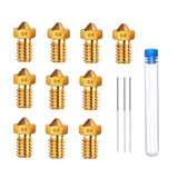 1 x RAW Customer Returns 3D printer NOZZLE 0.4 mm brass NOZZLE Nozzle Extruder print head FOR 1.75 mm filament E3D V5-V6 3D printer Az. B. Anycubic I3 Mega Prusa I3 MK3 MK3S Chiron Anet A8 CTC Printer 10 pieces 10 pieces  - RRP €10.99